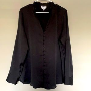 EXPRESS Ruffle Collar Button Up Shirt